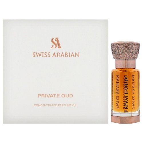 Swiss Arabian Private Oud - Luxury Products From Dubai - Long Lasting, Addictive Personal Perfume Oil Fragrance - A Seductive Signature Aroma - 0.4 Oz