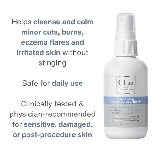 CLn® Hypochlorous Spray - Daily Cleansing Spray to Manage Minor Skin Cuts and Lacerations Without Alcohol, Antibiotics, Steroids or Fragrance, 3 fl. oz.