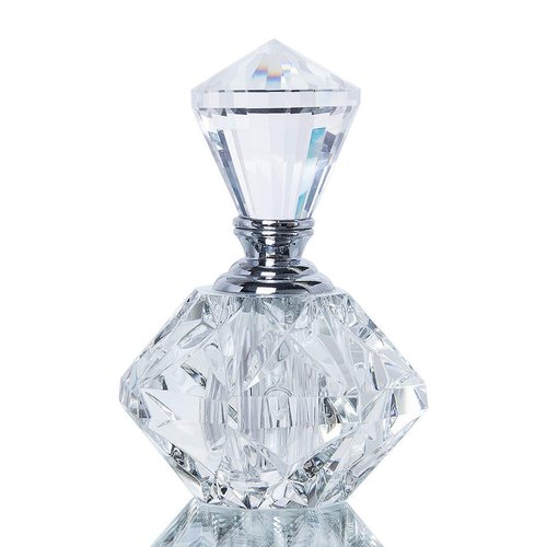 H&D Clear Carved Empty Refillable Perfume Bottle