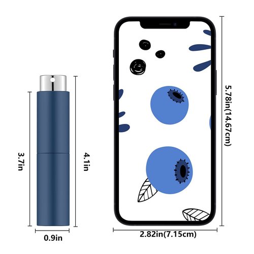 Lil Ray 8ML Portable Mini Perfume Atomizer Spray Bottle(4 PCS), Travel Refillable Atomizer Sprayer for Perfume,Cologn, Fragrance with Twist Design (Matte Black&Rose Gold&Blue&Silver)