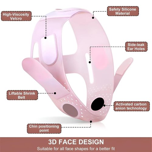 Eleve Beauty Face Shaper, Eleve Beauty V-Line Sculpting Face Mask, Chin Strap For Sleeping, Reusable Face Lift Chin Strap – Silicone Double Chin Reducer (1*Classic Lift)