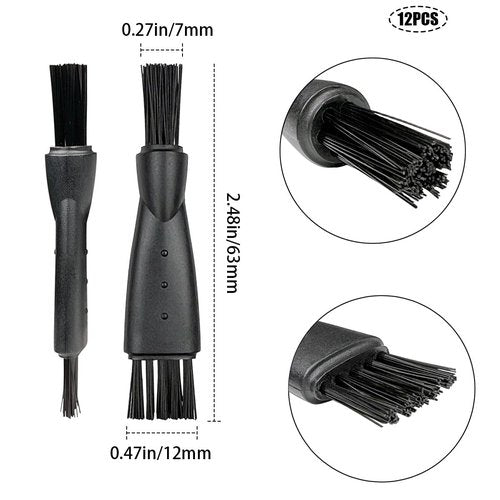 12 Pcs Electric Razor Brush, Shaver Cleaning Brush, Double-Head Shaving Cleaning Brushes, Mini Brush for Cleaning Razor Shaver Trimmer Hair Clipper