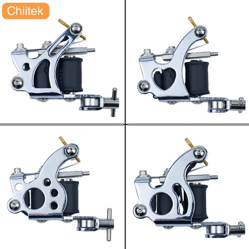 Chiitek Complete Professional Tattoo Kit 4 Pro Machine Guns 40 Color Ink Power Supplies Disposable Needles Grips Tattoo Supplies for Beginners
