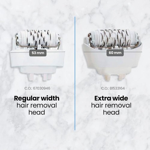 Braun Replacement Hair Removal Head 67030946 Compatible with Braun Silkepil 7 Xpressive Pro and Braun Silk Epil 5, White