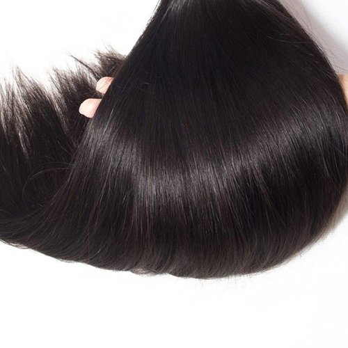 Straight Human Hair Bundles 14 16 18 Inch Straight 3 Bundles Human Hair Brazilian Remy Virgin Hair Extensions Straight Hair Bundle Natural Black 50g Per Bundle