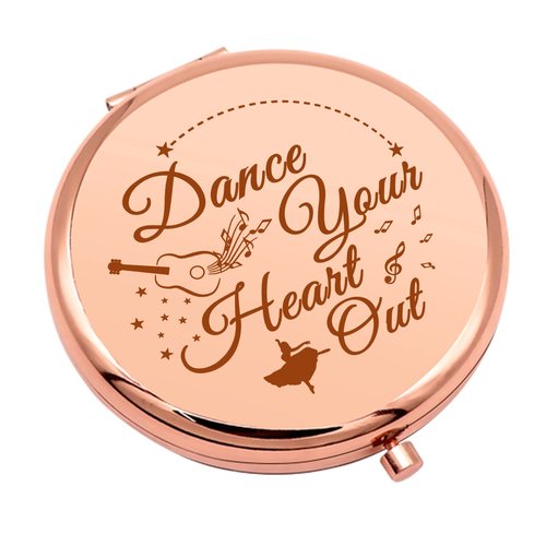 Dance Lover Gift Dancing Gift for Girls Dance Gifts for Women Compact Makeup Mirror for Dancing Teacher Folding Makeup Mirror for her Inspirational Present for Women Girl Birthday Graduation