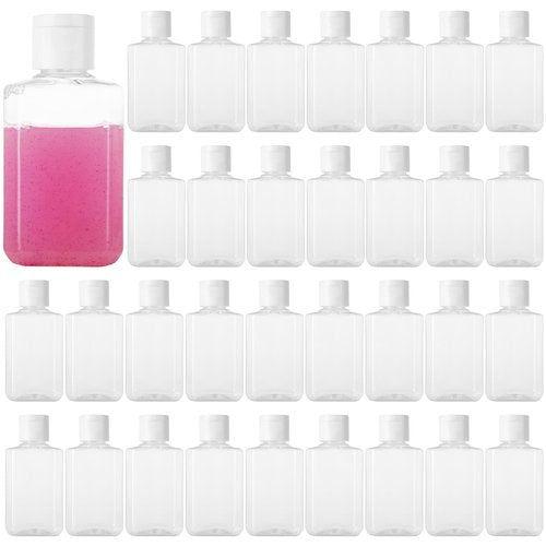 120 Pack 2 Oz Plastic Refillable Bottles with Flip Cap, Clear Hand Sanitizer Bottles, Travel Size Bottles with Flip Cap, Portable Reusable Containers with Lids for Shampoo,Body Soap,Toner, Lotion