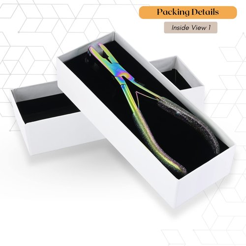 Rainbow Professional Tape in Hair Extensions Plier Stainless Steel Extensions Tape Sealing Pliers Tool with Box Hair Extension Styling Tools Non-Slip Grip (Rainbow Plier)