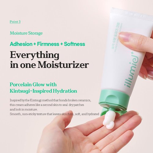 illumiel Aqua Hydrating Smooth Moisturizer for Long-lasting Skin Moisture Barrier with Xylitylglucoside & 5 types of Ceramides [Vegan & Korean Skincare] - 1.69 fl. oz.