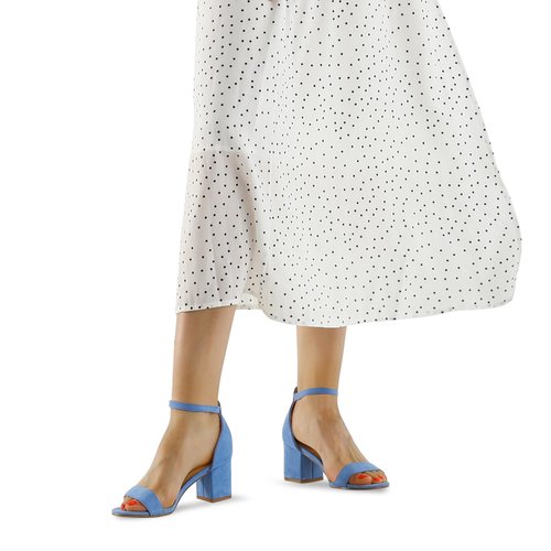 mysoft Women's Chunky Low Heels Open Toe Block Heeled Dress Ankle Strap Pump Wedding Sandals