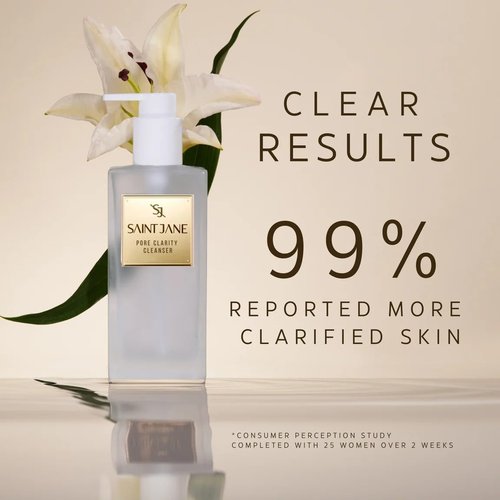 SAINT JANE Pore Clarity Cleanser | Hyaluronic + Flower Acid Cleanser | Luxury, Floral-Infused, Clean Skincare (4oz |120ml)
