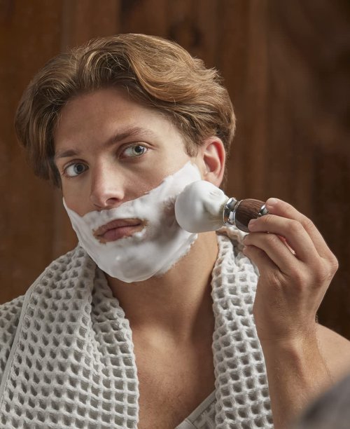 Union Razors SS4W Three Piece Shave Kit with Razor, Shaving Brush & Stand