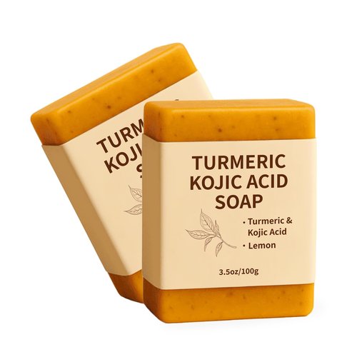 Turmeric Soap for Dark Spots - Intimate Brightening Soap, Gentle Cleansing Bar with Turmeric, Kojic Acid & Lemon, Supports Clear, Smooth Skin & Lightens Dark Spots For Daily Use on Face & Body, 200g