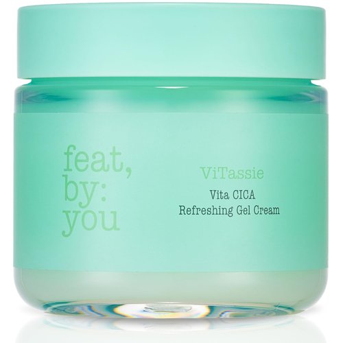 Feat by You - ViTassie CICA Refreshing Gel Cream (2.7 FL OZ) Face Moisturizer for Dry Skin, Acne-Prone, Sensitive Skin with Vitamin C, Centella Asiatica, Niacinamide, Hydrating, Soothing, Korean Made