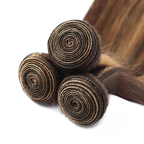 Ombre Human Hair Bundles 4/27 Straight Bundles Honey Blonde Bundle 14 16 18 Inch Highlight Bundle Brazilian Virgin Remy Hair Extensions Soft And Healthy Salon Quality