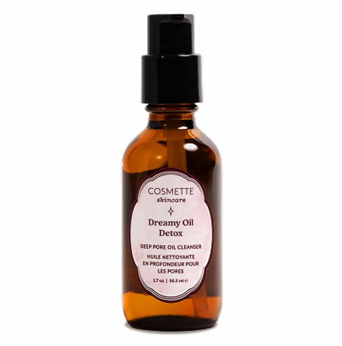 Cosmette Dreamy Deep Cleansing Oil Blend for Sensitive Skin, Vegan Makeup Remover & Facial Pore Cleanser - Jojoba, Coconut, Castor, Pumpkin & Lavender - Gentle, Hydrating, Natural Skincare, 1.7 FL Oz