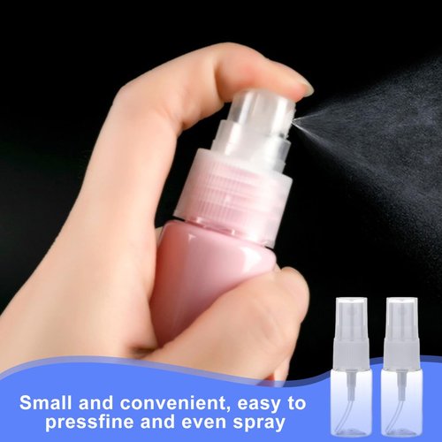 SYBL 12Pcs 10ml/0.3oz Empty Refillable Clear Plastic Fine Mist Spray Bottles Travel Cosmetic Sample Atomizer Containers Vials for Perfume Moisturizer Cleaning Water