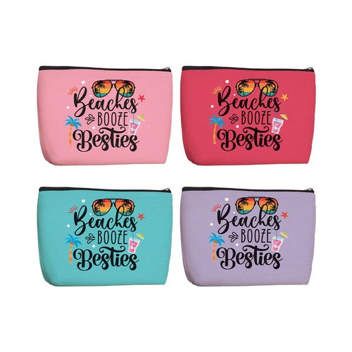 4Pcs Girls Trip Gifts Makeup Bag Favors Friendship Gifts for Women Friends Bestie Gifts Girls Weekend Gift Beach Accessories Cosmetic Bags Summer Bag Beach Travel Essentials for Vacation