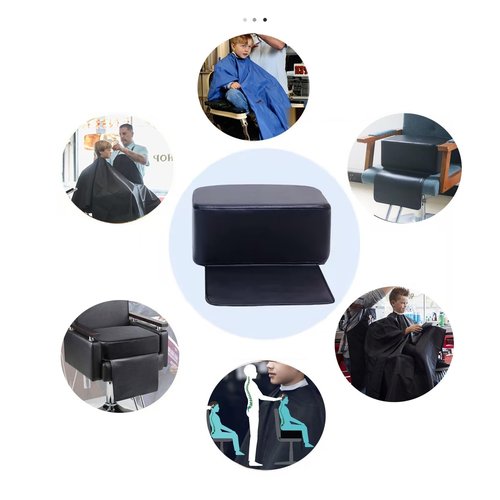 Kaleurrier Barber Chair Booster Seat for Kids - Portable Height Increasing Cushion for Salon Chairs - Barbershop Equipment for Stylist