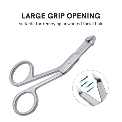 Professional Scissor Tweezers - 3Cr13 Stainless Steel Tweezers with Handles, Larger Grabbing Surface Area, Precision Eyebrow Tweezers for Women and Men Facial Hair