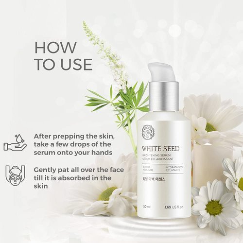 The Face Shop Whiteseed Brightening Serum | Deep Skin Brightening, Boost Moisturization & Pore Minimize | Skin Texture & Clarity Improvement, Dullness Reducing, 1.69 Fl Oz