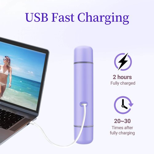 Bikini Trimmer for Women, 2-in-1 Electric Razor & Pubic Hair Trimmer, IPX6 Waterproof Bikini Shaver with 0.1-4 mm Combs, USB Charge, Painless Razors for Women Legs Underarms Face (Lalic)