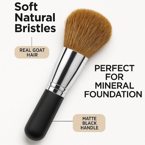 Luxury Essential Mineral Makeup Brush – Bare Soft Brush for Flawless Foundation, Powder & Bronzer Cruelty-Free & Professional Quality