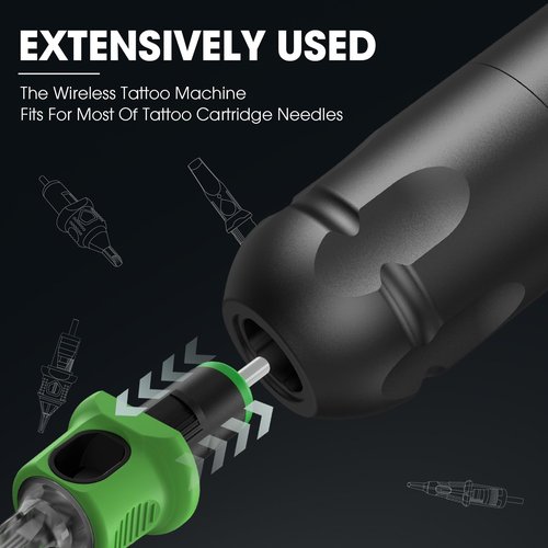 INKin Wireless Tattoo Machine for Beginners, Tattoo Gun with 3.5mm Stroke Length, Ultra-One Tattoo Pen Machine with 1600mAh Battery And LED Digital Display for Starters Play & Learn
