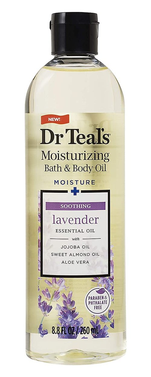 Dr. Teals Bath & Body Oil Variety Gift Set (2 Pack, 8.8oz Ea.) - Soothing Lavender & Ultra Rich Shea Butter - Essential Oils Hydrate Skin & Alleviates Daily Stress - at Home Spa Kit