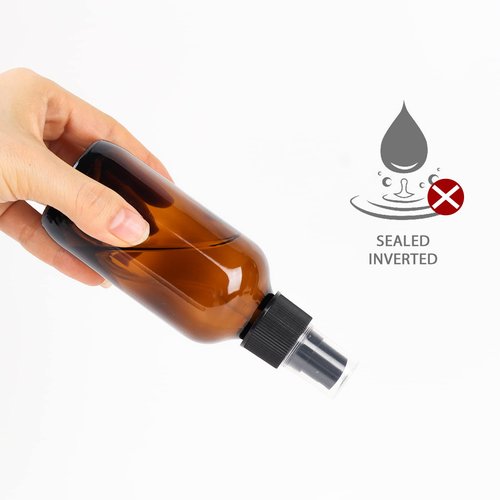 CycleMore 120ml 16Pcs 4oz Amber Glass Spray Bottles with Fine Mist Sprayers, Glass Travel Bottles for Cosmetic Essential Oils Cleaning Solutions Perfumes & More Liquids Ideal for Mother & Friends