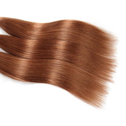 Hydtxc Human Hair Bundles 12 14 16 Inch Dark Brown Color 30 Straight Bundles Human Hair 12A Raw Unprocessed Brazilian Virgin Quick Weave Hair for Black Women