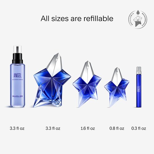 Mugler - Angel Stellar - Eau de Parfum - Womens Perfume - Ambery Gourmand - With Pistachio, Vanilla & Woody Accord - 0.3 Fl Oz