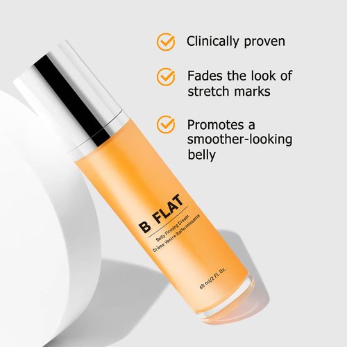 B Flat Belly Firming Cream - Stretch Mark, Tightening Belly Cream - Body Cream Skin Tightening for Stomach Thighs & Butt, Firming and Moisturizing Body