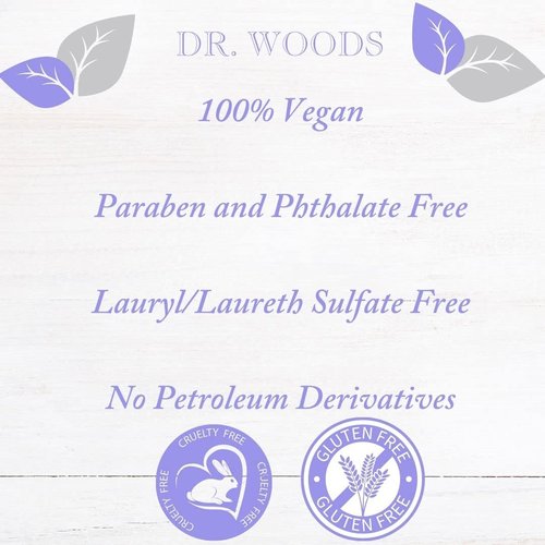 Dr. Woods Lavender Liquid Castile Soap - Castile Soap with Pure Lavender Oil, Body Wash for Men and Women, Natural Cleanser for Face, Hands, and Body - 32 Fl Oz, Pack of 2