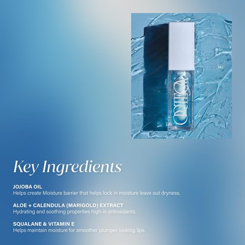 Ortega Beauty Blu Nectar Lip Oil By Etienne Ortega- Infused With Blue Agave, Vitamin E and Jojoba Oil for Soft, Shiny, Moist Lips. Non-Sticky Formula