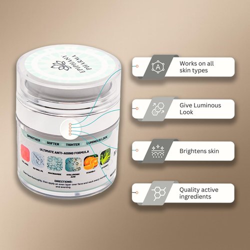 Epiphany Pharma Collagen & Retinol Anti-Aging Face Cream - 24-Hour Hydration & Renewal - Anti Wrinkle Cream for Women & Men - Niacinamide, Hyaluronic Acid, Vitamin C & E - All Skin Types, 1.7 FL Oz