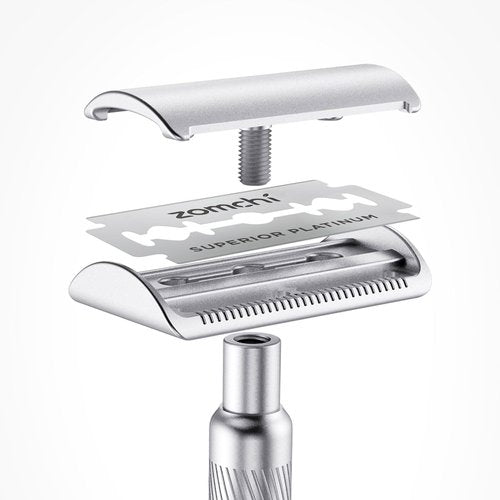 ZOMCHI Upgrade Safety Razor for Men with 60 Counts Safety Razor Blades for Shaving