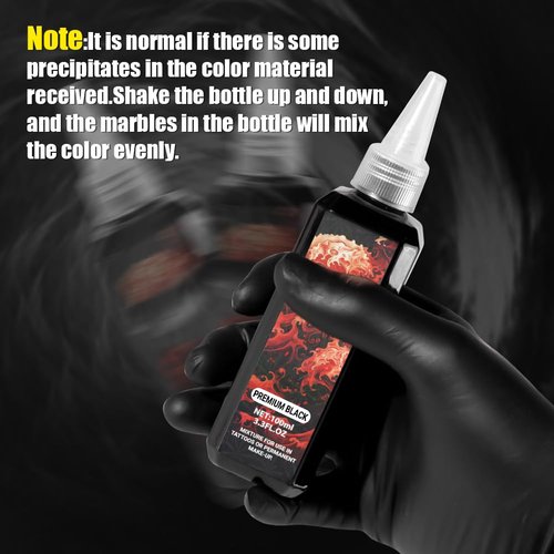 Nazzor Tattoo Ink Premium Black Tattoo Ink Perfect for Shading and Lining Smooth Consistent Pigment Tattoo Color for Beginners Premium Black