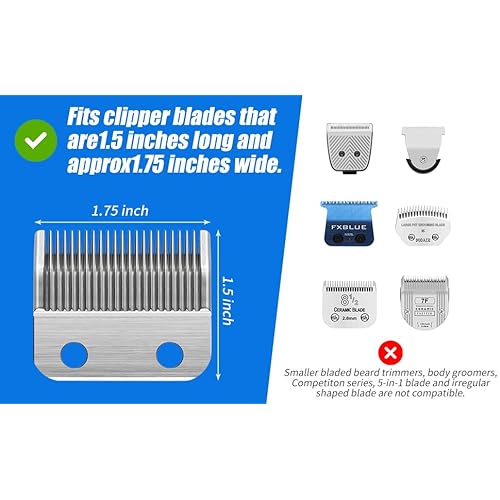 Extra Long Clipper Guards for most Wahl Clippers, 3 Inch Hair Clipper Combs Guides, Fit Wahl Clipper Guides Attachments - 1.25" to 3", 8 Piece Set, Gray Color