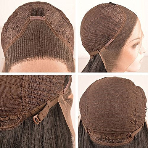 sylvia Peach Pink Lace Front Wigs Long Curly Wave Layered Dusty Pink Heat Safe Synthetic Hair Lace Front Wigs Decent Parting Space Transparent Lace for White Pale Scalp for Drag Queen…