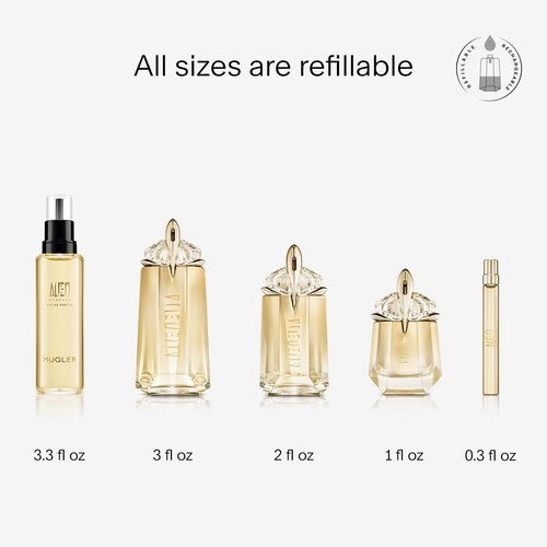 Mugler Alien Goddess - Eau de Parfum - Women's Perfume - Floral & Woody - With Bergamot, Jasmine, and Vanilla - Long Lasting Fragrance - Travel Size - 0.33 Fl Oz