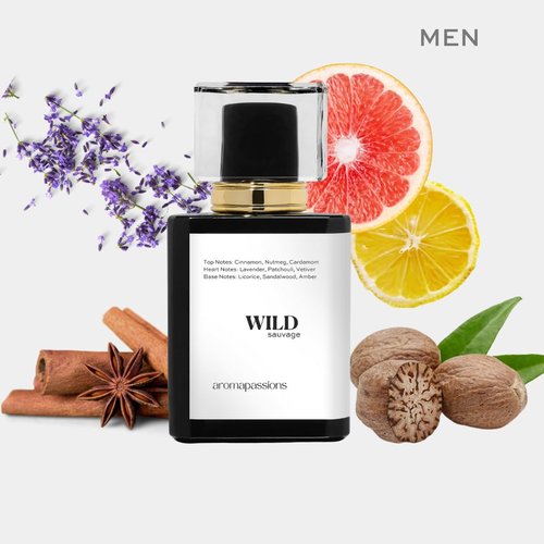aromapassions WILD | Pheromone Perfume Cologne for Men | Long Lasting Dupe Clone Essential Oil Fragrance | De Hombre | Cheap Perfume (30 ml / 1 Fl Oz)