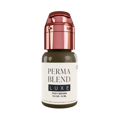 Perma Blend Luxe - Foxy Brown - Vegan Lip Tattoo Ink - Cool Medium Brown Microblading Pigment with Medium Opacity - for Lip Blush & Permanent Makeup - Cruelty-Free (0.5 oz)