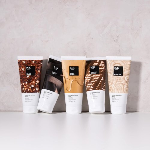 IGK Hair Gloss Toner & Color Depositing Mask | Chocolate Brown Semi-Permanent | Vegan + Cruelty Free | Brown Bella