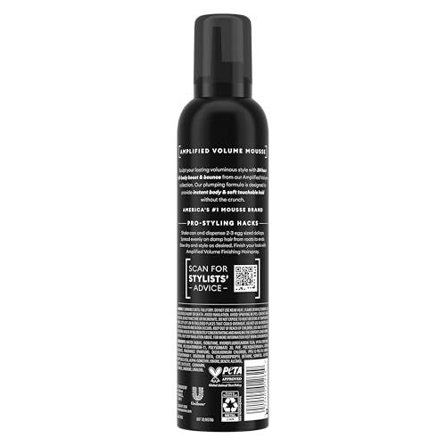 TRESemm? Plumping Mousse Amplified Volume for 24H Lift and Body with Pro Lock Technology 10.5 Fl Oz