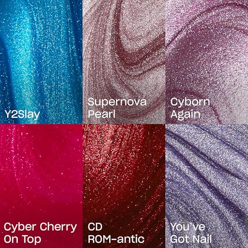OPI GelColor 6PC Add-on Kit #1 | Opaque Bright Multi-Color Metallic Gel Nail Polish Gift Set | Metallic Mega Mix Collection
