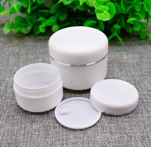 XINGZI 6PCS White 8 Oz (250ml) Cosmetic Jars with Liners and Dome Lids Empty Refillable Face Cream Lip Balm Lotion Bottles Plastic Storage containers for Household Use