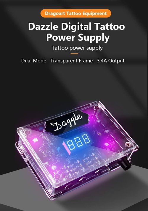 DGT Dazzle Tattoo Machine power Supply (Clear B)