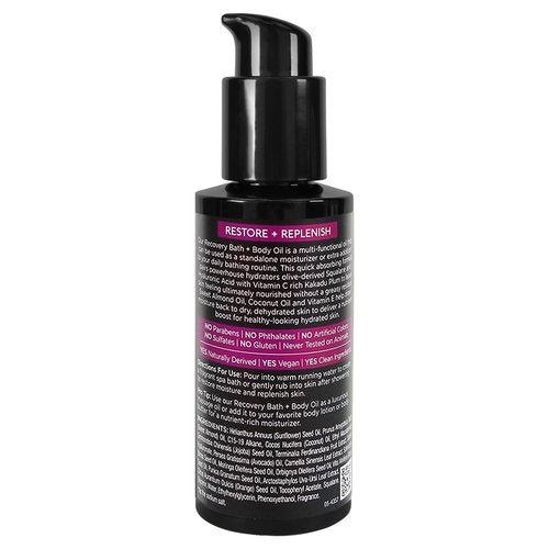 Nature's Beauty Squalane Kakadu Plum Recovery Bath + Body Oil Multi-Pack - Restore & Nourish your Skin, Quick-Absorbing, Made w/Hyaluronic Acid + Vitamin C + Almond Oil, 3.7 fl oz (2 Pack)