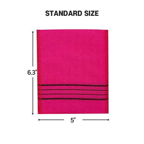 Songwol towel Genuine Korean Exfoliating Scrub Bath Mitten 20pcs -14 cm x 15 cm (5 inch x 6.3 inch) Red